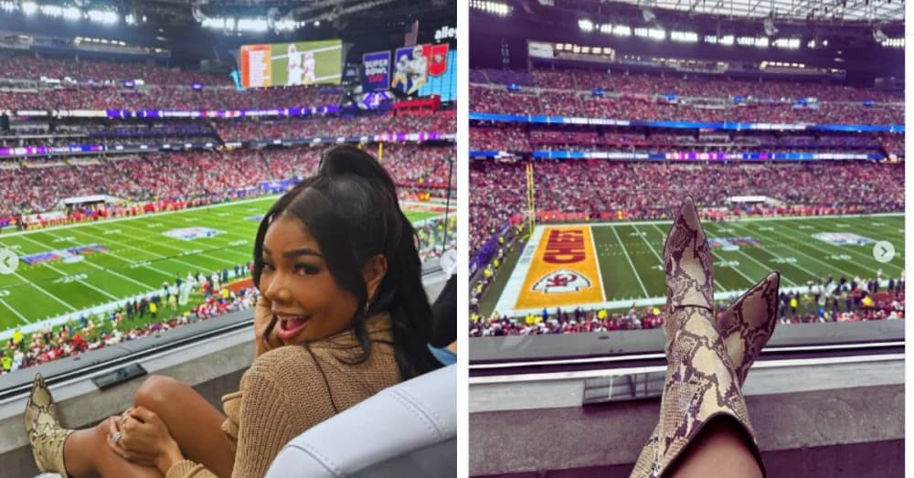Gabrielle Union Style and Team Spirit Shine at Super Bowl in Las Vegas