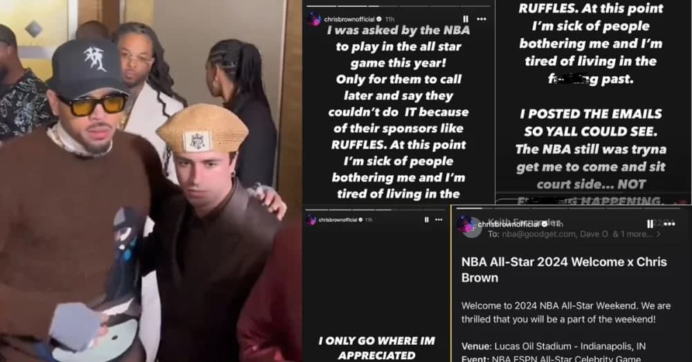 Chris Brown Claims Disinvitation from 2024 NBA Celebrity All-Star Game