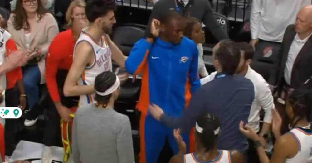 Oklahoma City Thunder’s Bismack Biyombo Collapses on Sideline in Alarming Incident During Victory Over Trail Blazers